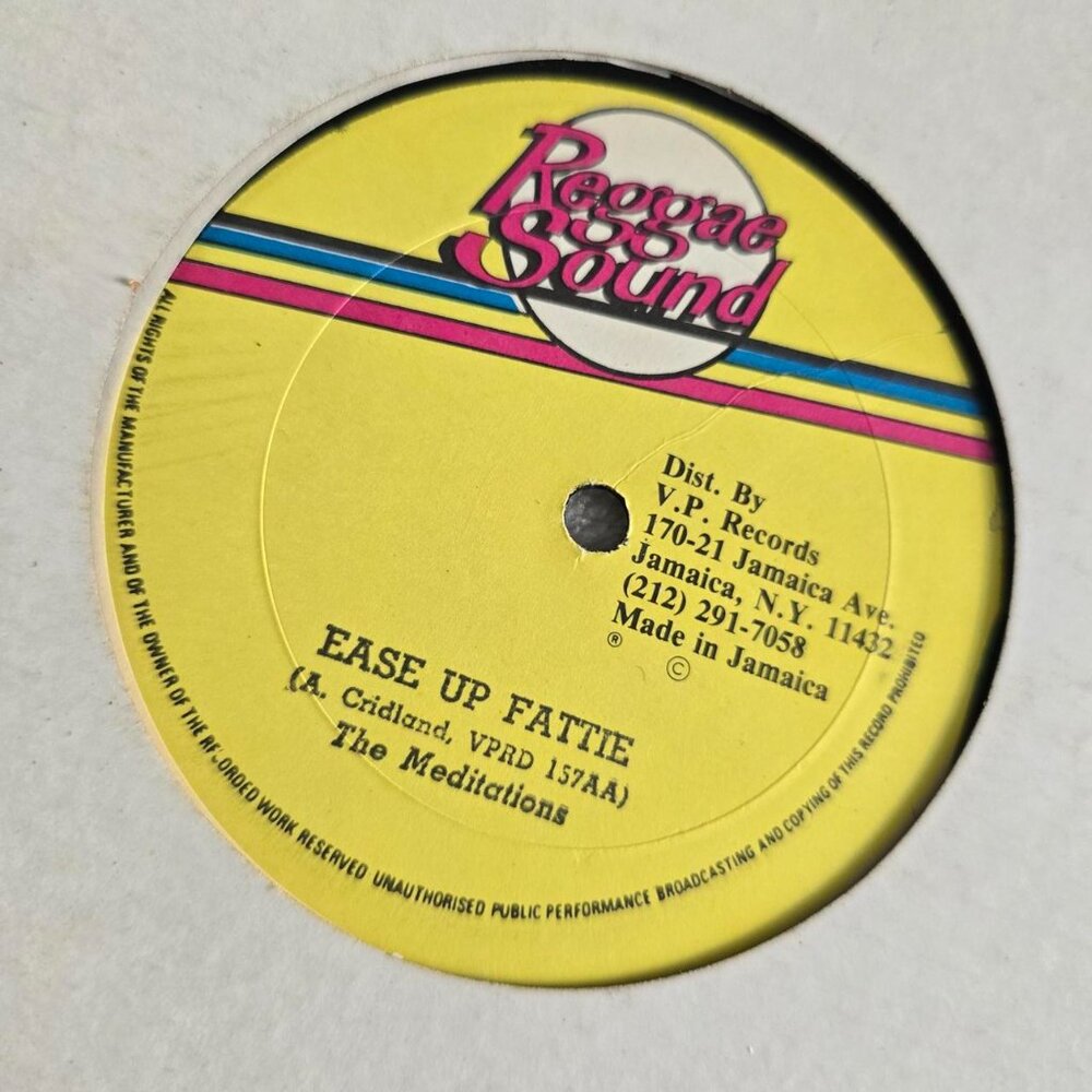 Ease Up Fattie x The Meditations / Slim Thing 7" x Little John Vinyl Record - Picture 2 of 4